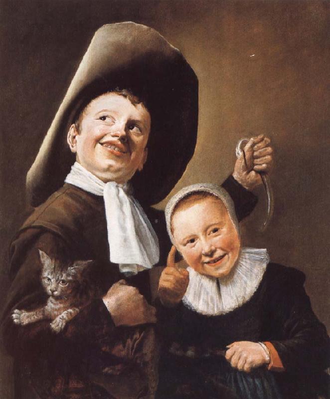 Judith leyster A Boy and a Girl with a Cat and an Eel oil painting picture
